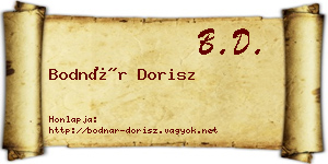 Bodnár Dorisz névjegykártya