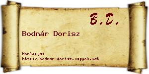 Bodnár Dorisz névjegykártya